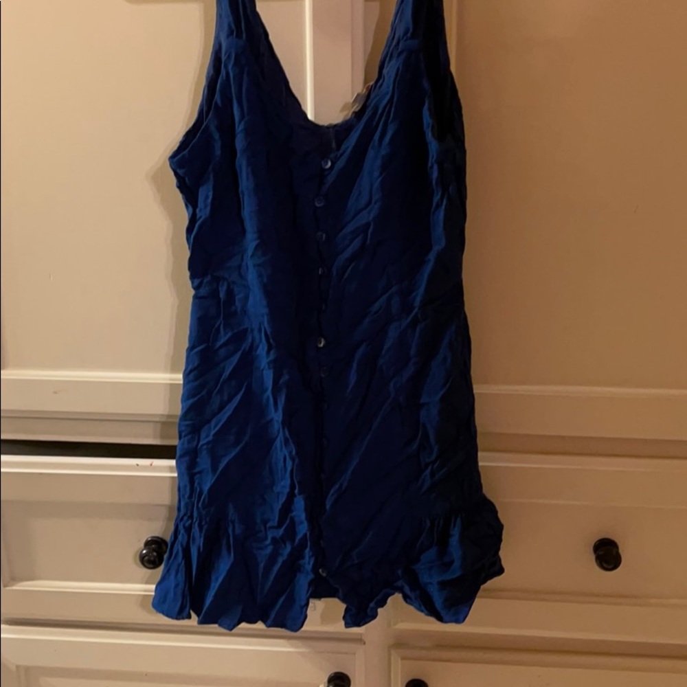 Dark blue button up dress